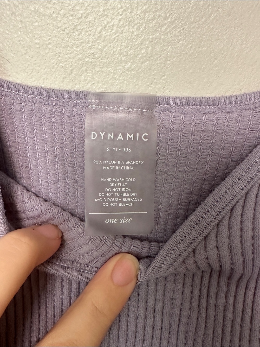 Dynamic Lavender Ribbed Tank Top - Picture 3 of 3